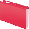 Hanging File Folders|Pendaflex Reinforced 2" Extra Capacity Hanging Folders, Legal, Red, 25/Box