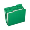 File Folders|Pendaflex Reinforced File Folder, Letter Size, Bright Green, 100/Box (R15213BGR)