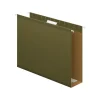 Hanging File Folders|Pendaflex Reinforced Hanging File Folders, Extra Capacity, 5-Tab, Letter Size, Standard Green, 25/Box (PFX 04152x3)