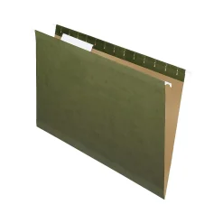 Hanging File Folders|Pendaflex Reinforced Hanging File Folders, Legal Size, Standard Green, 25/Box (PFX 4153 1/3)