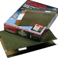 Hanging File Folders|Pendaflex Reinforced Hanging File Folders, Extra Capacity, 5-Tab, Legal Size, Standard Green, 25/Box (PFX 04153x3)