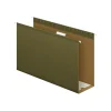 Hanging File Folders|Pendaflex Reinforced Hanging File Folders, Extra Capacity, 5-Tab, Legal Size, Standard Green, 25/Box (PFX 04153x4)