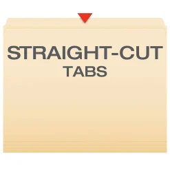 File Folders|Pendaflex Reinforced Top File Folders, Letter Size, Manila, 100/Box (R752)