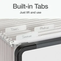 Hanging File Folders|Pendaflex Standard Reinforced Hanging File Folder, 6-Tab, Letter, White, 20/Box (1006985)