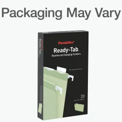 Hanging File Folders|Pendaflex Standard Reinforced Hanging File Folder, 6-Tab, Legal, Sage Green, 20/Box (1009464)
