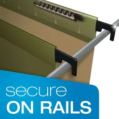 Hanging File Folders|Pendaflex SureHook 1/5 Cut Tab Extra Capacity Reinforced Hanging Folder, 8.5" x 11", Standard Green, 10/Box (6152X2R)