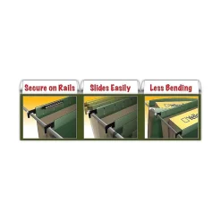 Hanging File Folders|Pendaflex SureHook Hanging File Folders, Legal Size, Standard Green, 4/Pack (PFX 09317)