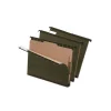 Hanging File Folders|Pendaflex SureHook Reinforced Hanging Divider Folders, Standard Green, Letter, 10/Box (59253)