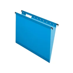 Hanging File Folders|Pendaflex SureHook Reinforced Hanging File Folders, 5-Tab, Letter Size, , 20/Box (PFX 6152 1/5 BLU) Blue