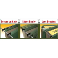 Hanging File Folders|Pendaflex SureHook Reinforced Hanging File Folders, 5-Tab, Letter Size, , 20/Box (PFX 6152 1/5 BLU) Blue