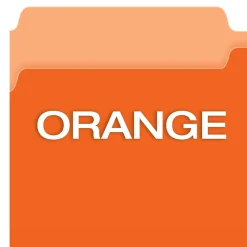File Folders|Pendaflex Two-Tone File Folder, 3-Tab, Legal Size, , 100/Box (153 1/3 ORA) Orange