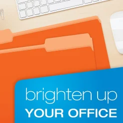 File Folders|Pendaflex Two-Tone File Folder, 3-Tab, Legal Size, , 100/Box (153 1/3 ORA) Orange