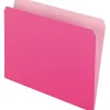 File Folders|Pendaflex Two-Tone File Folder, Straight Cut, Letter Size, Pink, 100/Box (PFX 152 PIN)