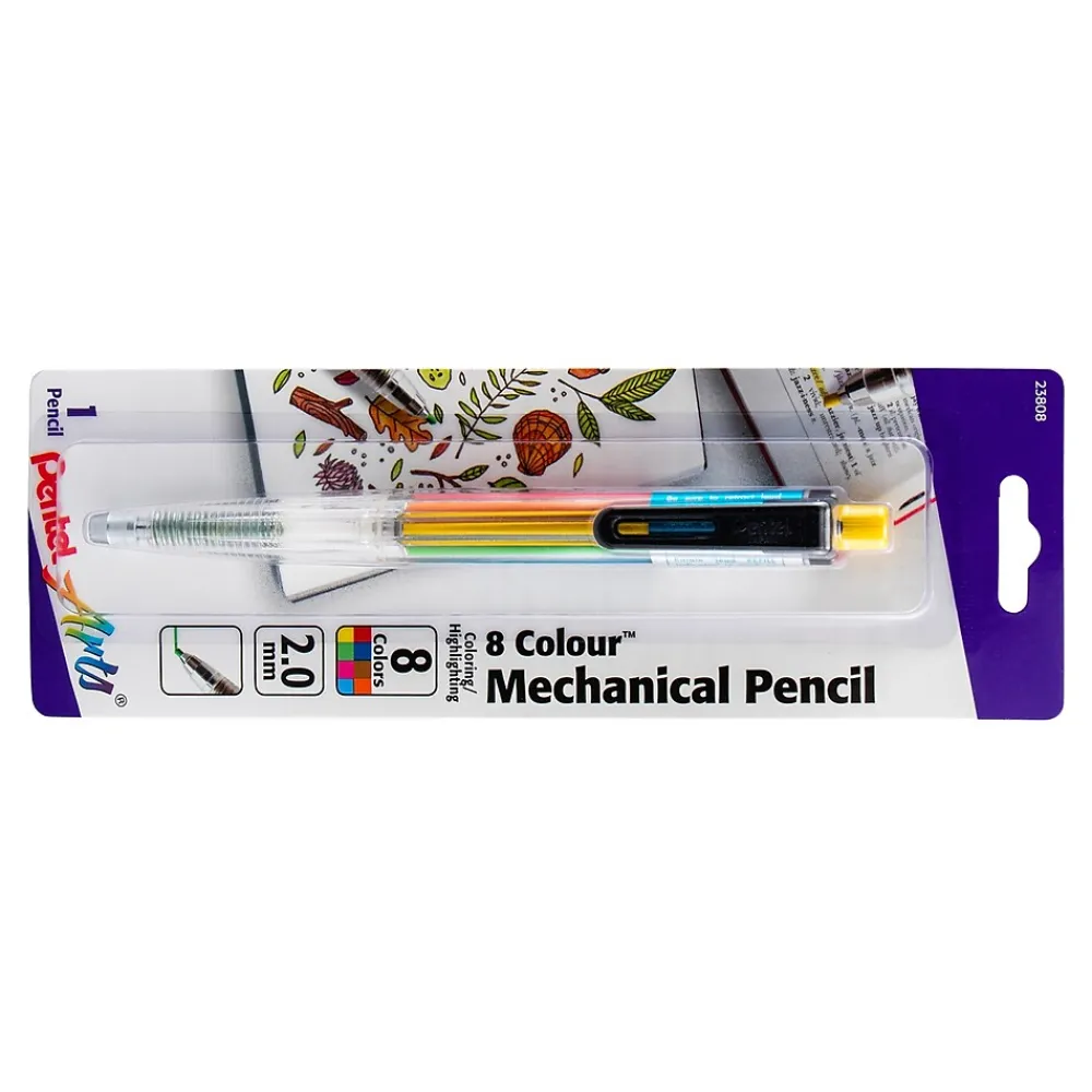 Pencils|Pentel 8 Color Mechanical Pencil, 2.0mm (PTAPH158BP)