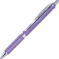 Pens|Pentel EnerGel Alloy RollerBall Retractable Gel Pen, Medium Point, Purple Ink (BL407V-V)