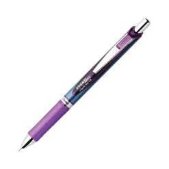 Pens|Pentel EnerGel Deluxe RTX Retractable Gel Pens, Medium Point Needle Tip, Ink, 12/Pack (BLN77-V) Purple