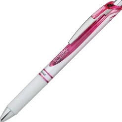 Pens|Pentel ® EnerGel® Pearl Deluxe RTX Liquid Gel Ink Retractable Pens, Medium Point, Black Ink, Dozen (BL77PWP-A)