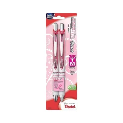 Pens|Pentel EnerGel Pearl Deluxe RTX Retractable Gel Pens, Medium Point, Pink Ink, 2 Pack (BL77WBP2PP)