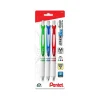 Pens|Pentel EnerGel Pearl Retractable Gel Pens, Medium Point, 0.7mm, Assorted Inks, 3/Pack (BL77WBPS3M3)