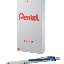 Pens|Pentel EnerGel Retractable Gel Pen, Medium Point, Blue Ink, Dozen (BLN77PW-C)