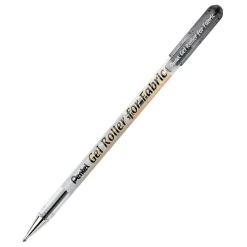 Pens|Pentel Gel Roller for Fabric, 1.0mm Point, Black, Pack of 12 (PENBN15A-12)