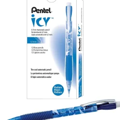 Pencils|Pentel Icy Mechanical Pencil, 0.7mm, #2 Medium Lead, Dozen (AL27TC)
