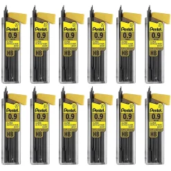 Pencils|Pentel Lead Refill, 0.9mm, 30/Leads, Dozen (PENC29HB-12)
