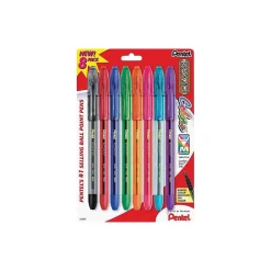 Pens|Pentel R.S.V.P. Ballpoint Pens, Medium Point, Assorted Ink, 8/Pack (BK91CRBP8M)
