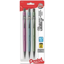Pencils|Pentel Sharp Mechanical Pencil, 0.7mm, #2 Medium Lead, 3/Pack (P207MBP3M1)