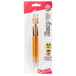 Pencils|Pentel Sharp Mechanical Pencil, 0.9mm, #2 Medium Lead, 2/Pack (P209BP2-K6)