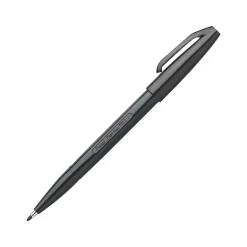 Pens|Pentel Sign Felt Pens, Fine Point, Black Ink, Dozen (S520-A)