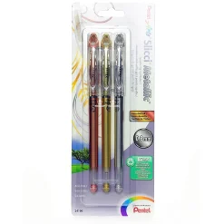 Pens|Pentel Slicci Extra Fine Metallic Gel Pens assorted pack of 3 [Pack of 2]