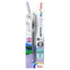 Pens|Pentel Slicci Extra Fine Metallic Gel Pens metallic silver each [Pack of 6]