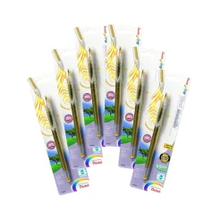 Pens|Pentel Slicci Extra Fine Metallic Gel Pens, Metallic Gold, 6/Pack (99027-PK6)