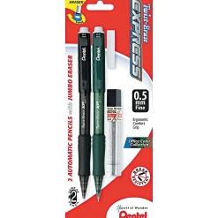 Pencils|Pentel Twist-Erase EXPRESS Mechanical Pencil, 0.5mm, #2 Medium Lead, 2/Pack (QE415LEBP2)