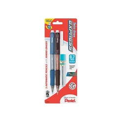 Pencils|Pentel Twist-Erase EXPRESS Mechanical Pencil, 0.7mm, #2 Medium Lead, 2/Pack (QE417LEBP2)