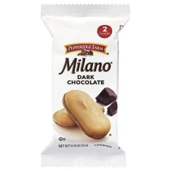 Milano Pepperidge Farm Double Dark Chocolate Cookies, 0.75 oz, 20/Pack (220-02248)