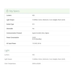 Philips Hue E12 Bluetooth Smart LED Bulb White and Color Ambiance (556968)