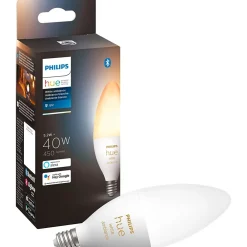 Philips Hue 40W Equivalent B39 LED Smart Bulb, White (573089)