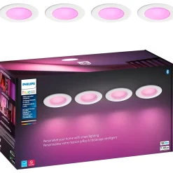 Philips Hue 62W Equivalent E26 LED Smart Downlight, White And Color Ambiance, 4/Pack (578674)