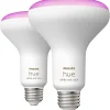 Philips Hue 85W Equivalent E26 LED Smart Bulb, White And Color Ambiance, 2/Pack (578096)