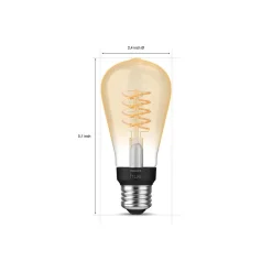 Philips Hue 60W Equivalent ST19 LED Smart Bulb, White (571125)