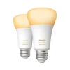 Philips Hue 60W Equivalent A19 LED Smart Light Bulb, Warm White, 2/Pack (548560)