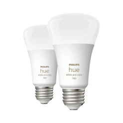 Philips Hue White Light Bulb, A21 16 Million Colors 10.5W E26, 2/Pack (563361)