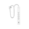 Philips 4-Outlet 2-USB Port Surge Protector, 3', White (SPP4113WB/37)