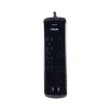 Philips 7-Outlet 2-USB Port Surge Protector, Black (SPP6270BC/37)