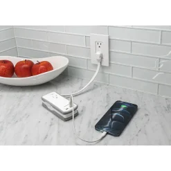 Philips 2-Outlet 2-USB Port Surge Protector, 1', Gray/White (SPP2111WA/37)