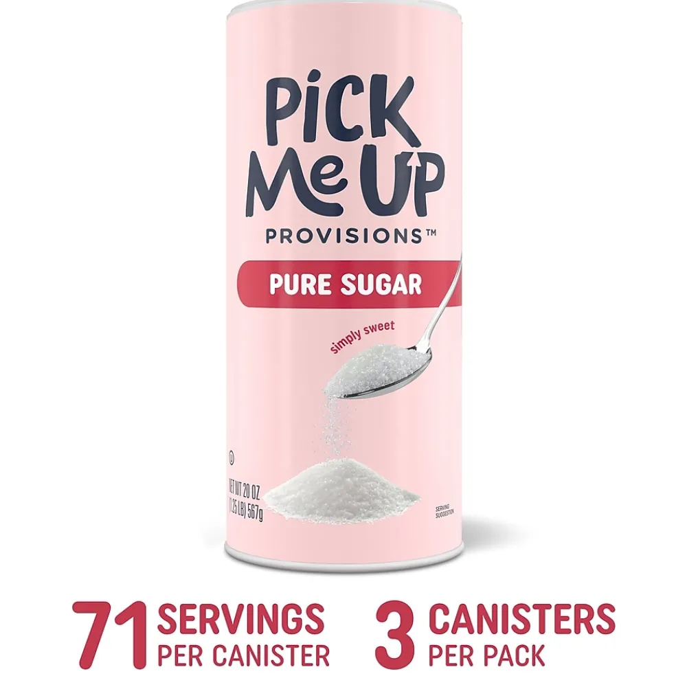 Pick Me Up Provisions™ Pure Sugar, 20 oz. Canister, 3/Pack (PM62433/94205)