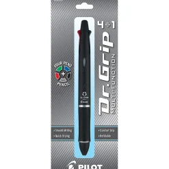 Pens|Pilot Dr. Grip 4 + 1 Multi-Function Pen + Pencil, Fine Point, 4 Assorted Inks (36220)