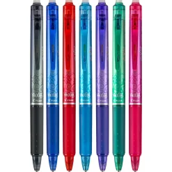 Pens|Pilot FriXion Ball Clicker Erasable Gel Pens, Extra Fine Point, Assorted Ink, 7/Pack (32509)